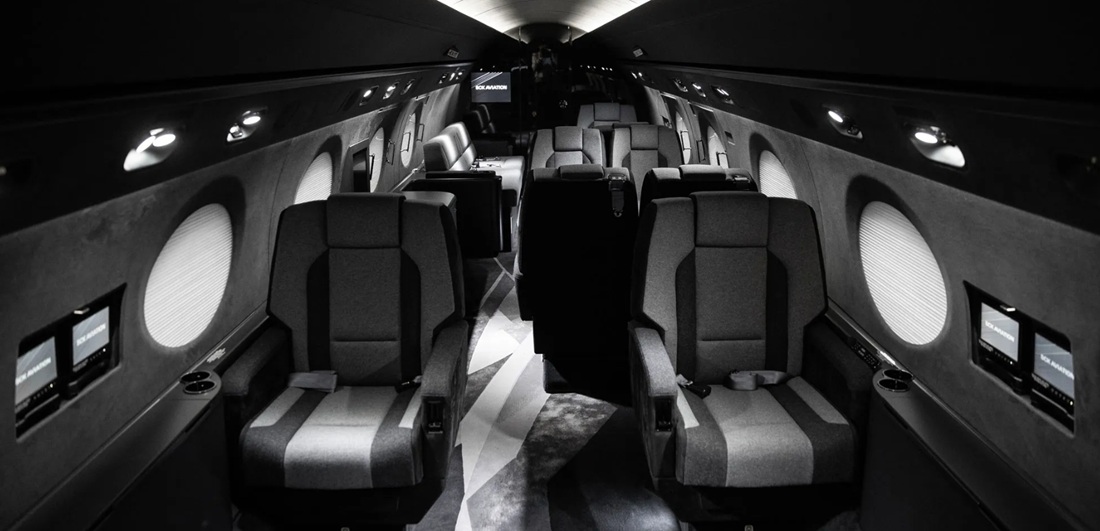 De privéjet van een Duitse ondernemer