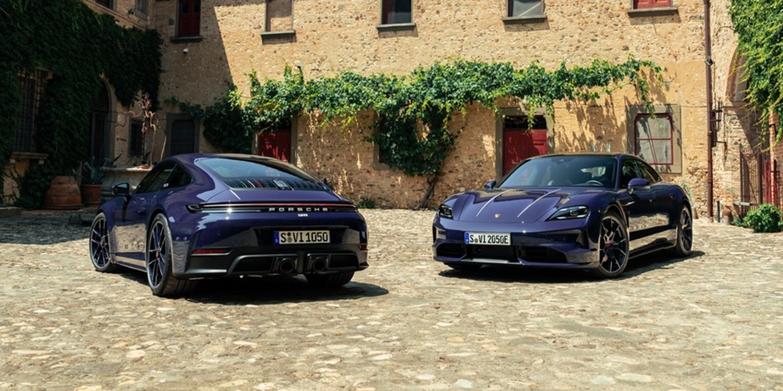 Een Porsche met de nieuwe lak